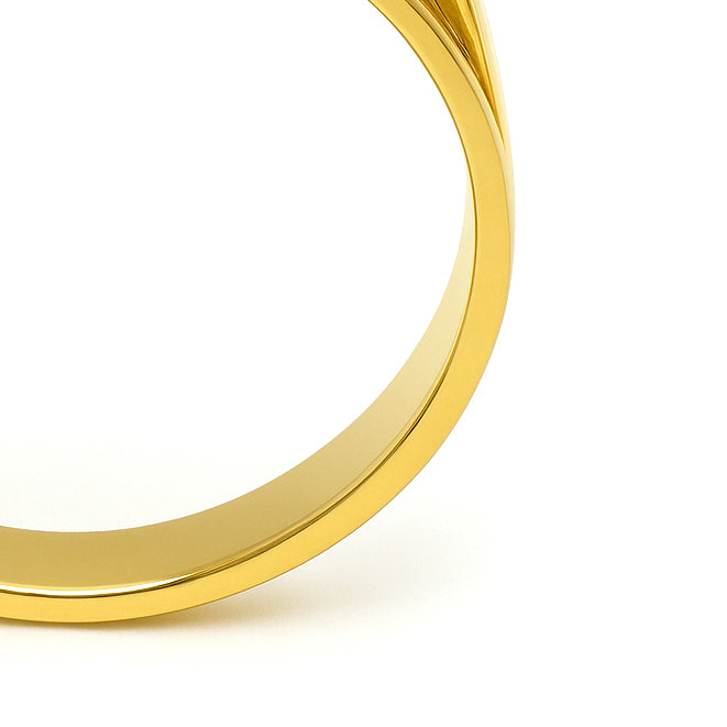 Anello in oro giallo 18 carati con n 2 Rubini da 0.40 Ct tot e zirconi