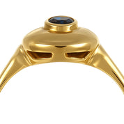 Anello - 18 carati Oro giallo, Oro bianco - 0.39ct. tw. Zaffiro - Diamante