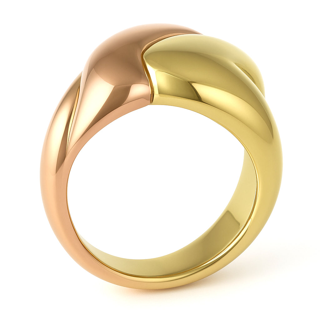 Anello - 18 carati Oro giallo, Oro rosa