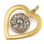 Ciondolo - 18 carati Oro giallo, Argento - 0.50ct. tw. Diamante (Naturale)