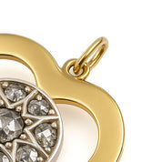 Ciondolo - 18 carati Oro giallo, Argento - 0.50ct. tw. Diamante (Naturale)