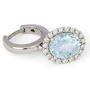 Orecchini - 18 carati Oro bianco - 2.56ct. tw. Acquamarina - Diamante