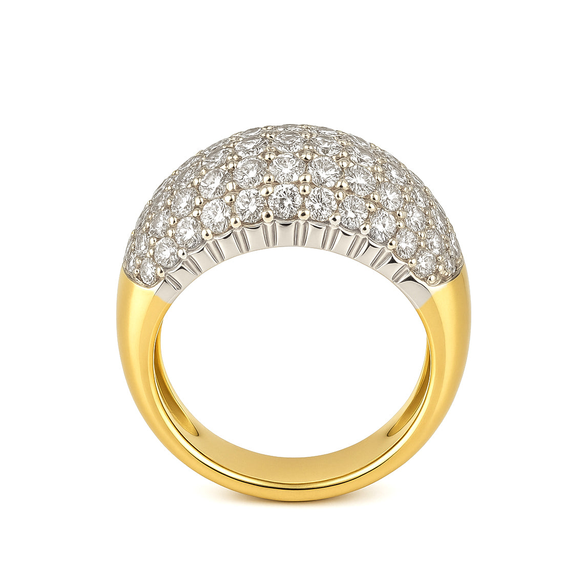 Anello - 18 carati Oro bianco, Oro giallo - 0.83ct. tw. Diamante (Naturale)