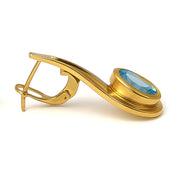 Orecchini - 18 carati Oro giallo - 2.50ct. tw. Topazio