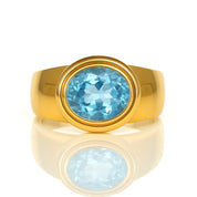 Anello - 18 carati Oro giallo - 2.25ct. tw. Topazio