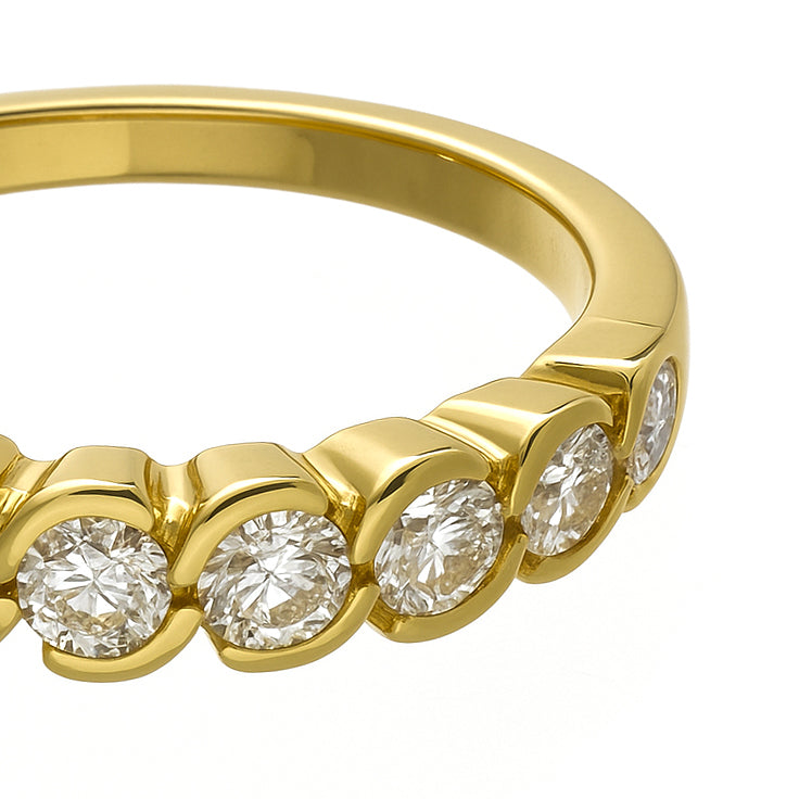 Anello - 18 carati Oro giallo - 0.98ct. tw. Diamante (Naturale)