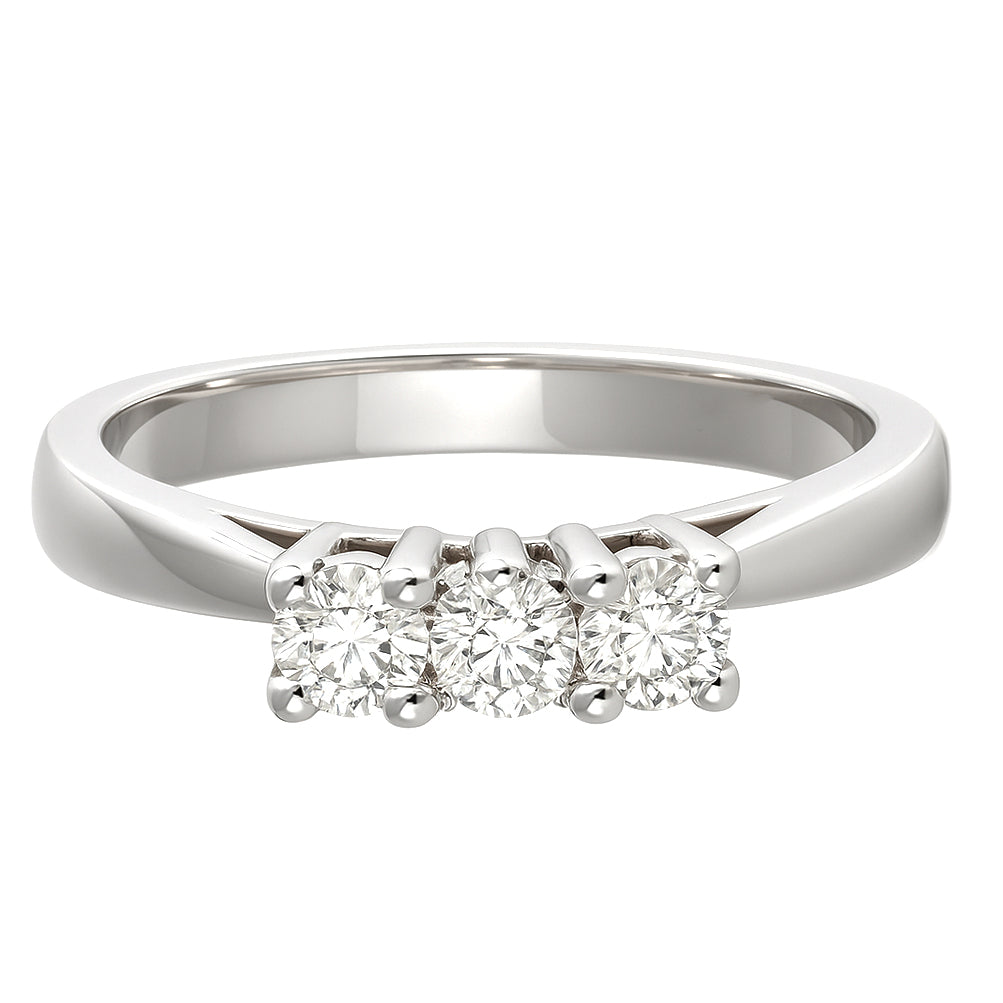 Anello - 18 carati Oro bianco - 0.24ct. tw. Diamante (Naturale)