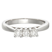 Anello - 18 carati Oro bianco - 0.24ct. tw. Diamante (Naturale)