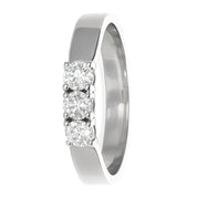 Anello - 18 carati Oro bianco - 0.23ct. tw. Diamante (Naturale)