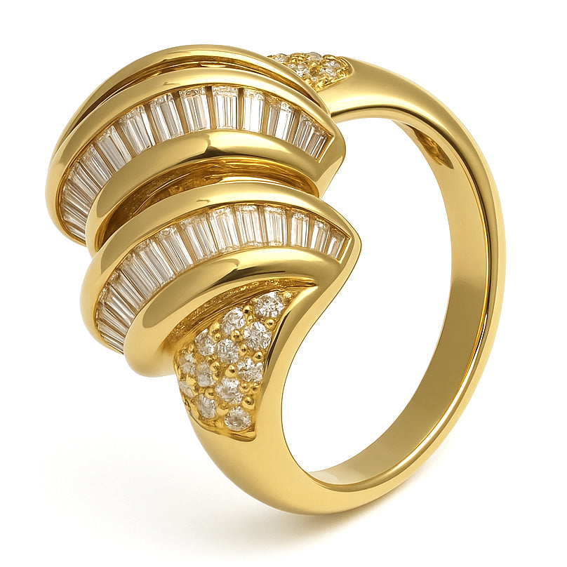 Anello - 18 carati Oro giallo - 2.62ct. tw. Diamante (Naturale) - Diamante