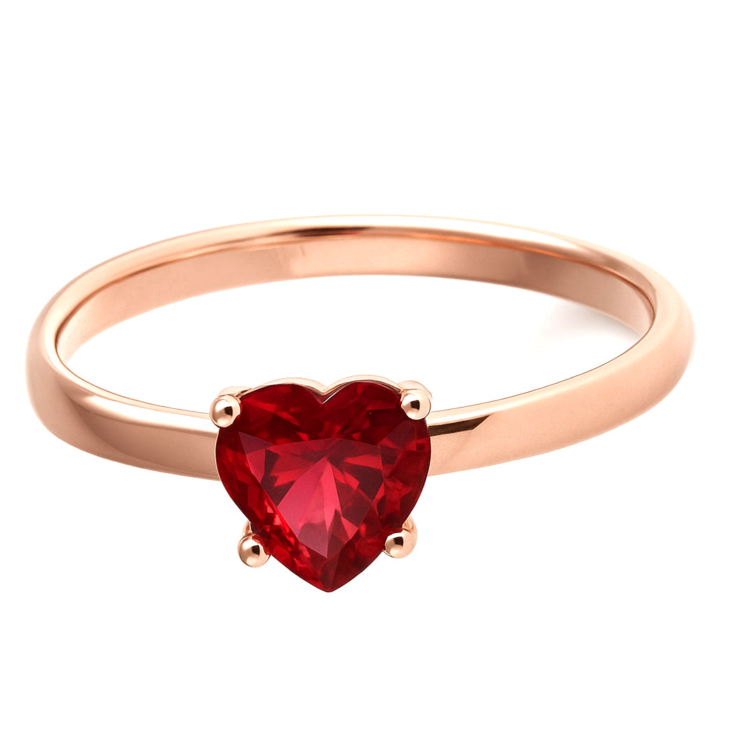 Anello in Oro Rosa 9 carati - Rubino