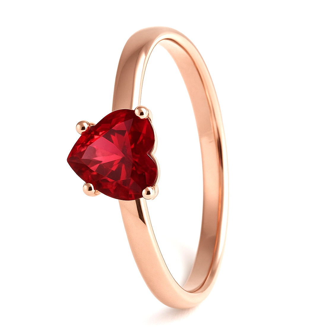 Anello in Oro Rosa 9 carati - Rubino