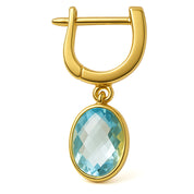 Orecchini - 18 carati Oro giallo - 3.60ct. tw. Acquamarina