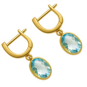 Orecchini - 18 carati Oro giallo - 3.60ct. tw. Acquamarina