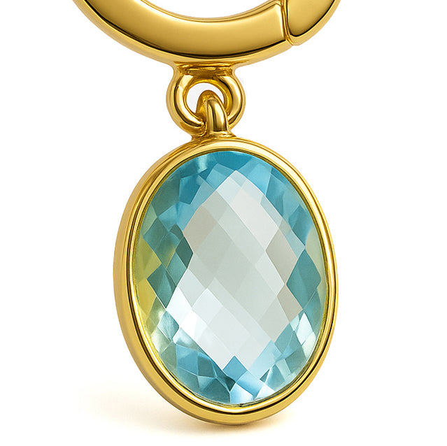 Orecchini - 18 carati Oro giallo - 3.60ct. tw. Acquamarina