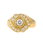 Anello - 18 carati Oro giallo - 0.73ct. tw. Diamante (Naturale)