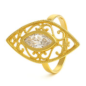 Anello in Oro Giallo, 18 carati - zircone