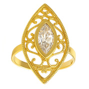 Anello in Oro Giallo, 18 carati - zircone