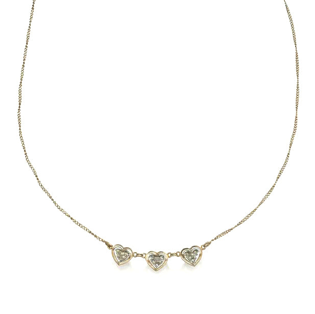 Collana con ciondolo - 18 carati Oro bianco, Oro giallo - 0.09ct. tw. Diamante (Naturale)