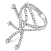 Anello - 18 carati Oro bianco - 1.10ct. tw. Diamante (Naturale)