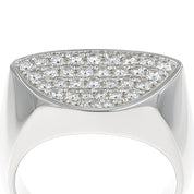 Anello - 18 carati Oro bianco - 0.74ct. tw. Diamante (Naturale)