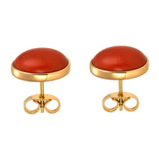 Orecchini - 18 carati Oro giallo - Corallo