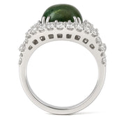 Anello - 18 carati Oro bianco - 6.95ct. tw. Tormalina - Diamante