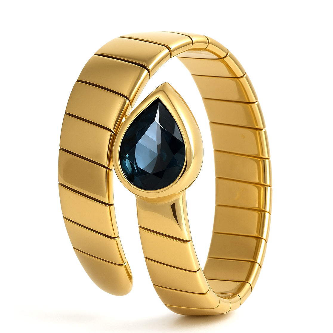 Anello - 18 carati Oro giallo - 0.40ct. tw. Zaffiro