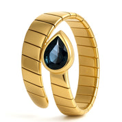 Anello - 18 carati Oro giallo - 0.40ct. tw. Zaffiro