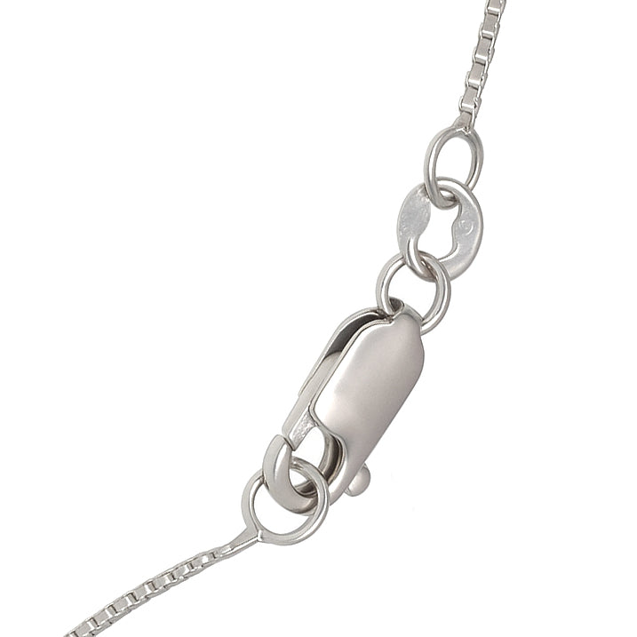 Collana con ciondolo - 18 carati Oro bianco - 0.04ct. tw. Diamante (Naturale)