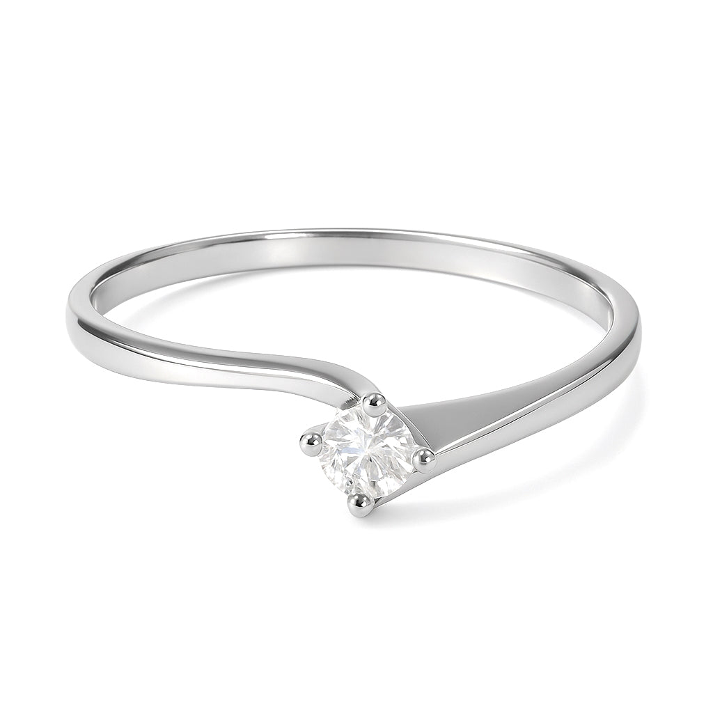 Anello in Oro bianco 18 carati-Diamante