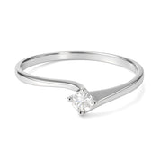 Anello in Oro bianco 18 carati-Diamante