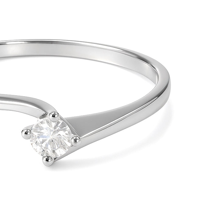 Anello in Oro bianco 18 carati-Diamante