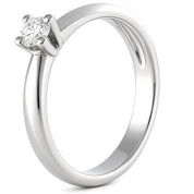 Anello - 18 carati Oro bianco - 0.10ct. tw. Diamante (Naturale)