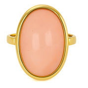 Anello - 18 carati Oro giallo Corallo