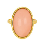 Anello - 18 carati Oro giallo Corallo