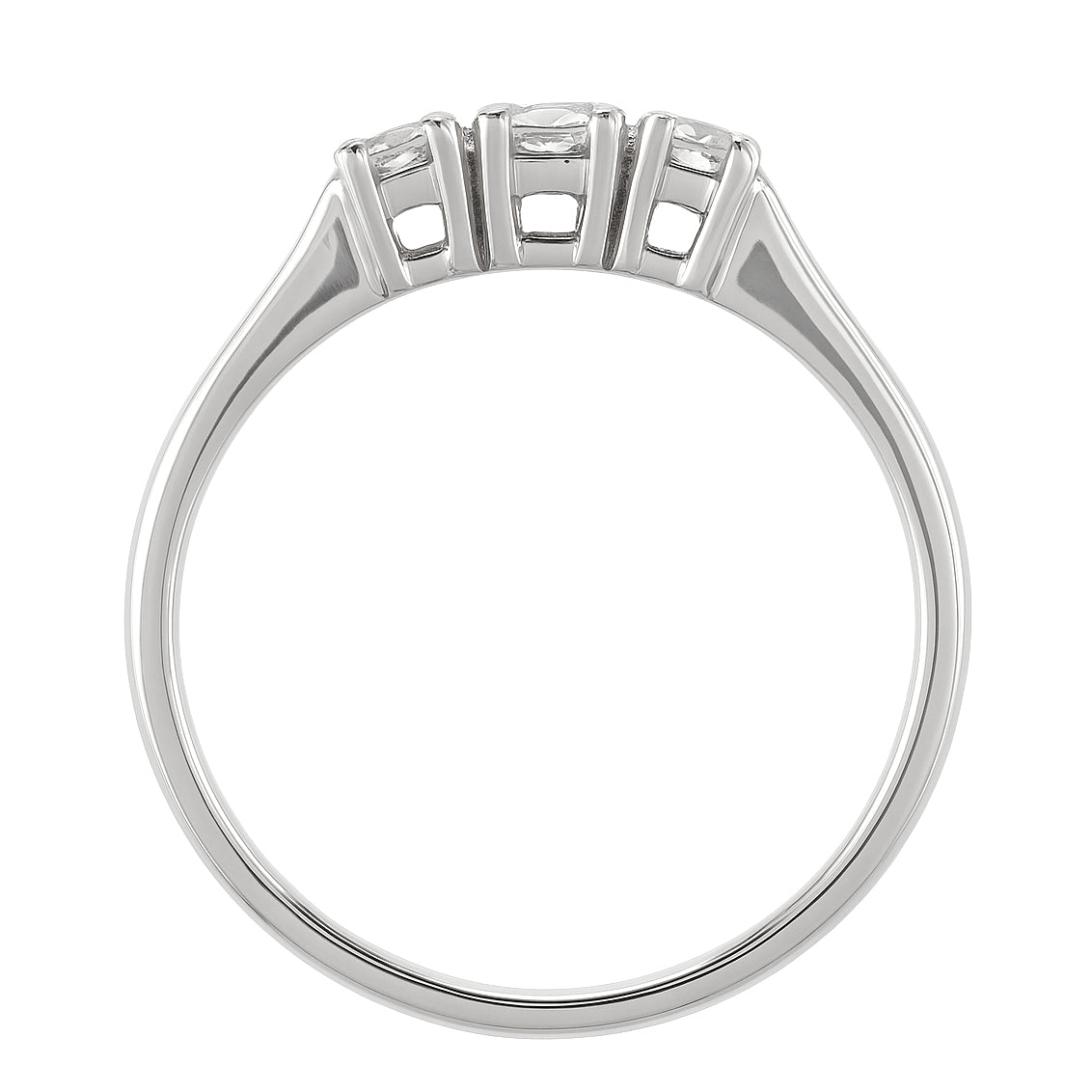 Anello - 18 carati Oro bianco - 0.23ct. tw. Diamante (Naturale)