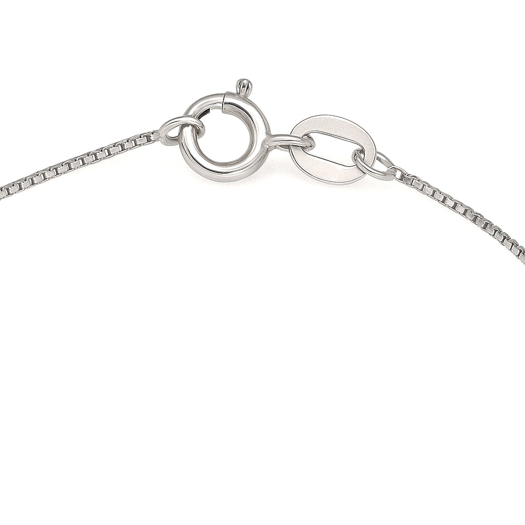 Collana con ciondolo - 18 carati Oro bianco - 0.01ct. tw. Diamante (Naturale)