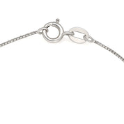 Collana con ciondolo - 18 carati Oro bianco - 0.01ct. tw. Diamante (Naturale)