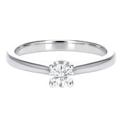 Anello - 18 carati Oro bianco - 0.16ct. tw. Diamante (Naturale)