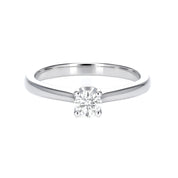 Anello - 18 carati Oro bianco - 0.16ct. tw. Diamante (Naturale)