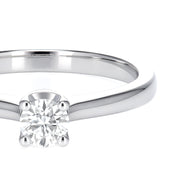 Anello - 18 carati Oro bianco - 0.16ct. tw. Diamante (Naturale)