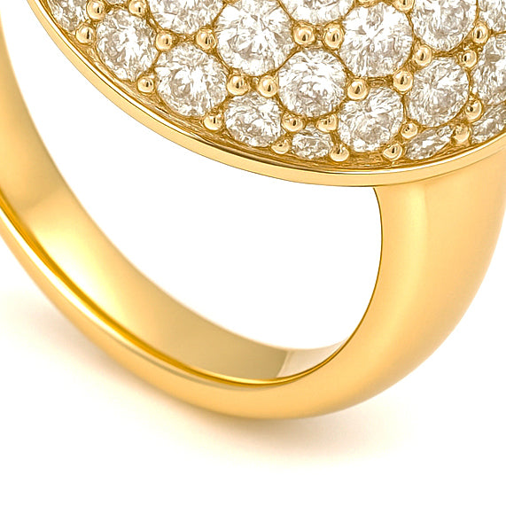 Anello - 18 carati Oro bianco, Oro giallo - 3.00ct. tw. Diamante (Naturale)
