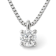 Collana con ciondolo - 18 carati Oro bianco - 0.26ct. tw. Diamante (Naturale)