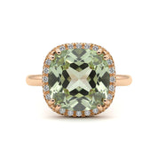 Anello - 18 carati Oro giallo - 3.78ct. tw. Quarzo - Diamante