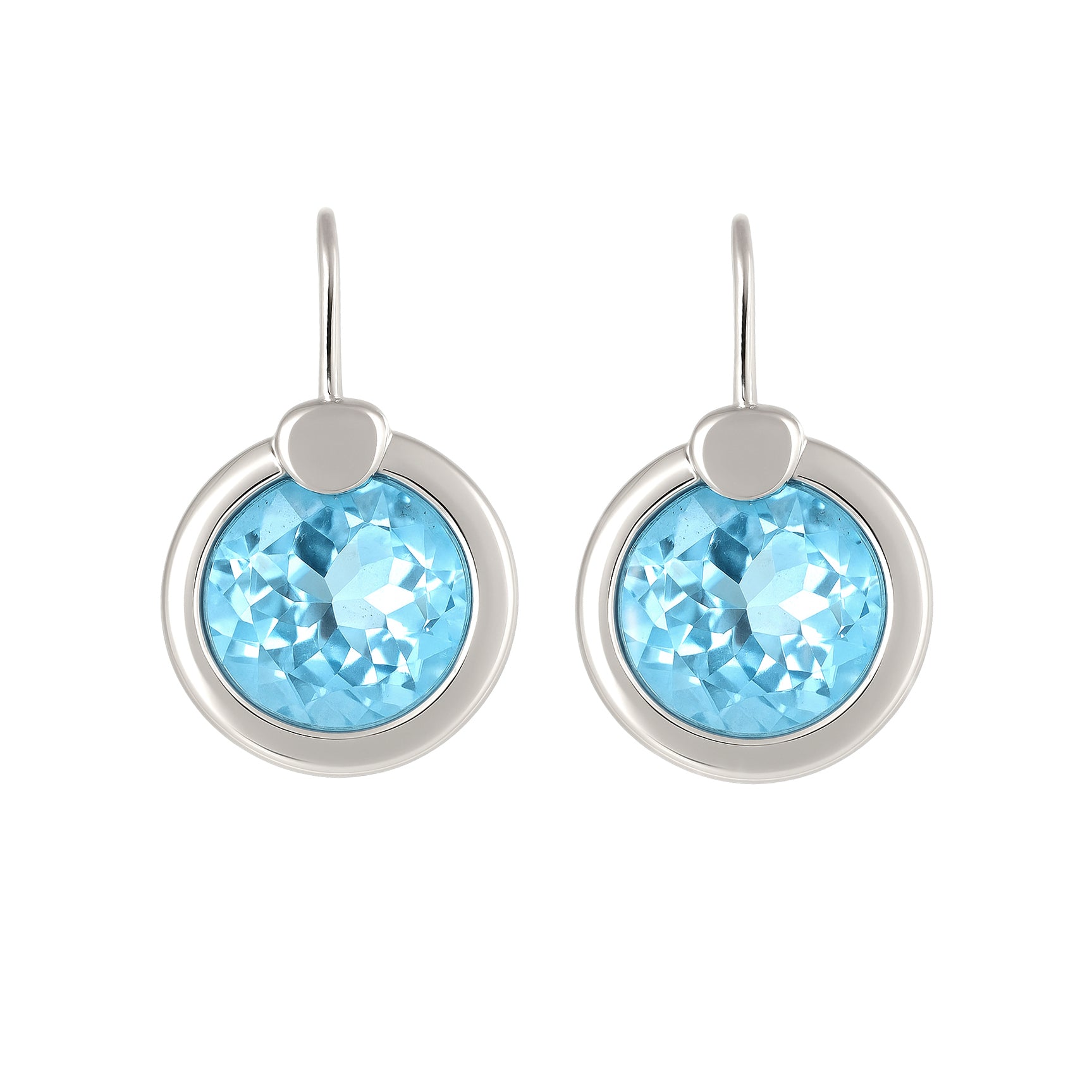 Orecchini - 18 carati Oro bianco - 7.00ct. tw. Acquamarina