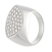 Anello - 18 carati Oro bianco - 0.74ct. tw. Diamante (Naturale)