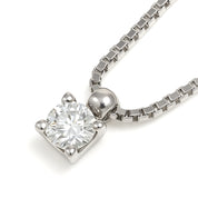 Collana con ciondolo - 18 carati Oro bianco - 0.12ct. tw. Diamante (Naturale)