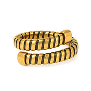 Anello - 18 carati Acciaio, Oro giallo