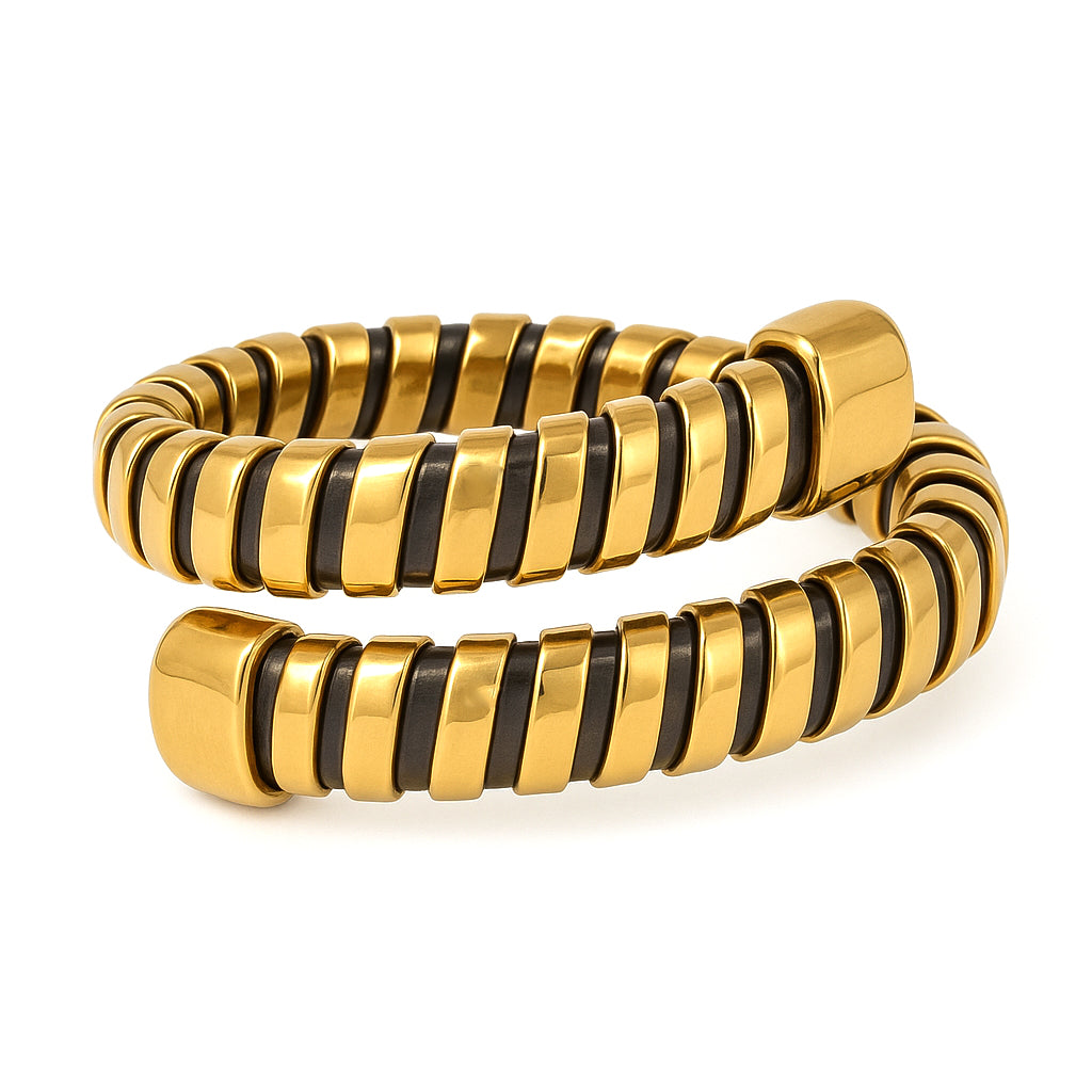 Anello - 18 carati Acciaio, Oro giallo